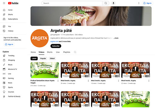 Argeta Pâté-YouTube