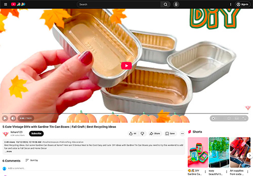 5 Cute Vintage DIYs with Sardine...-YouTube-Crafts