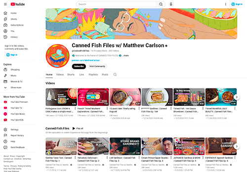 Canned Fish Files w/-Matthew Carlson-YouTube Reviews