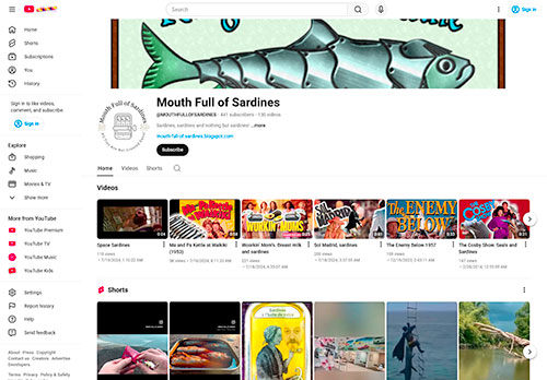 Mouth Full of Sardines-YouTube Reviews