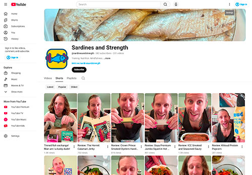 Sardines and Strength-YouTube