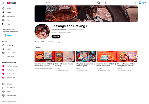 Shavings and Cravings-YouTube Reviews