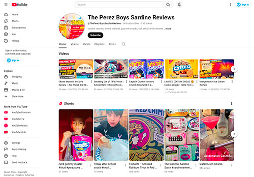 The Perez Boys Sardine Reviews-YouTube-Reviews