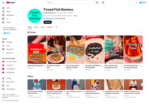 Tinned Fish Reviews-YouTube Reviews